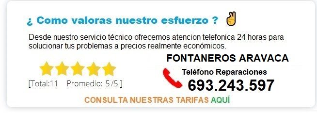 fontanero Aravaca precio